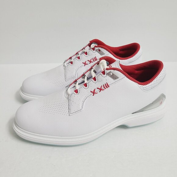 NEW Nike Air Jordan ADG 5 Golf Shoes FQ7874-101 Size 8 White Red main image 5